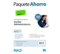 Oposiciones Auxiliar Administrativo/a del Ayuntamiento de Murcia. Paquete Ahorro de Libros y Curso MAD360