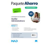 Oposiciones Auxiliar Administrativo (Convocatoria 2) del Ayuntamiento de Fuenlabrada. Paquete Ahorro de Libros y Curso MAD360