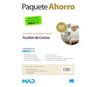 Oposiciones Auxiliar de cocina de la Comunidad Autónoma de Galicia. Paquete Ahorro de Libros y Curso MAD360