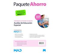 Oposiciones Auxiliar de Educación Especial de la Comunidad Autónoma de Aragón. Paquete Ahorro de Libros y Curso MAD360