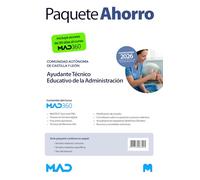 Oposiciones Ayudante Técnico Educativo de la Comunidad de Castilla y León. Paquete Ahorro de Libros y Curso MAD360