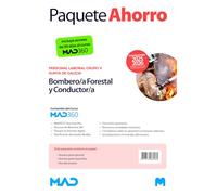 Oposiciones Bombero/a Forestal y Conductor/a (categorías 14 y 14A - Grupo V Personal laboral) de la Xunta de Galicia. Paquete Ahorro de Libros y Curso MAD360