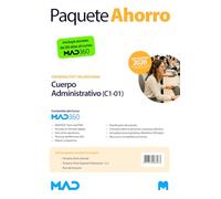 Oposiciones Cuerpo Administrativo (C1-01) de la Generalitat Valenciana. Paquete Ahorro de Libros y Curso MAD360