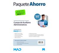 Oposiciones Cuerpo de Auxiliares Administrativos de la Administración Regional de Murcia. Paquete Ahorro de Libros y Curso MAD360