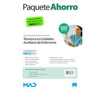 Oposiciones Cuerpo de Técnicos Auxiliares, opción Cuidados Auxiliares de Enfermería de la Administración Regional de Murcia. Paquete Ahorro de Libros y Curso MAD360