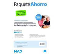 Oposiciones Escala Atención Sociosanitaria (C1-04-01) de la Generalitat Valenciana. Paquete Ahorro de Libros y Curso MAD360