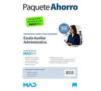 Oposiciones Escala Auxiliar Administrativa de la Universidad Complutense de Madrid. Paquete Ahorro de Libros y Curso MAD360