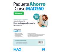 Oposiciones Farmacia y parafarmacia (E2) Parte Específica Personal laboral de Ministerios. Paquete Ahorro de Libros y Curso MAD360