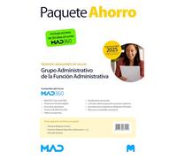 Oposiciones Grupo Administrativo de la Función Administrativa del Servicio Aragonés de Salud. Paquete Ahorro de Libros y Curso MAD360