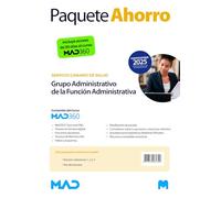 Oposiciones Grupo Administrativo de la Función Administrativa del Servicio Canario de Salud. Paquete Ahorro de Libros y Curso MAD360