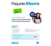 Oposiciones Grupo Auxiliar Administrativo de la Función Administrativa del Servicio Canario de Salud. Paquete Ahorro de Libros y Curso MAD360