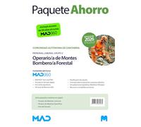 Oposiciones Operario/a de Montes-Bombero/a Forestal (Personal Laboral Grupo 2) de la Comunidad Autónoma de Cantabria. Paquete Ahorro de Libros y Curso MAD360