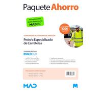 Oposiciones Peón/a Especializado de Carreteras de la Comunidad Autónoma de Aragón. Paquete Ahorro de Libros y Curso MAD360