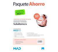 Oposiciones Subalterno (Agrupación profesional de personal funcionario) de la Comunidad Autónoma de Galicia. Paquete Ahorro de Libros y Curso MAD360