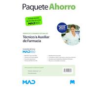 Oposiciones Técnico/a Auxiliar de Farmacia del Servicio Canario de Salud. Paquete Ahorro de Libros y Curso MAD360