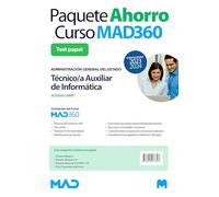 Oposiciones Técnico/a Auxiliar de Informática de la Administración General del Estado (acceso libre). Paquete Ahorro de Libros y Curso MAD360