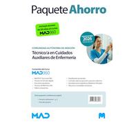 Oposiciones Técnico/a en Cuidados Auxiliares de Enfermería de la Comunidad Autónoma de Aragón. Paquete Ahorro de Libros y Curso MAD360
