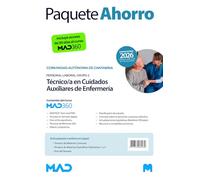 Oposiciones Técnico/a en Cuidados Auxiliares de Enfermería (Personal Laboral Grupo 2) de la Comunidad Autónoma de Cantabria. Paquete Ahorro de Libros y Curso MAD360