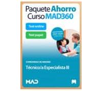 Oposiciones Técnico Especialista III (Grupo III) de la Comunidad de Madrid. Paquete Ahorro de Libros y Curso MAD360