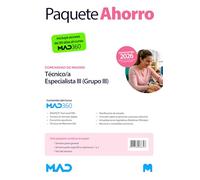 Oposiciones Técnico Especialista III (Grupo III) de la Comunidad de Madrid. Paquete Ahorro de Libros y Curso MAD360
