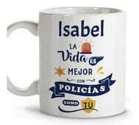 Opositor policia nacional. Tazas personalizadas con nombre. Tazas originales para regalar. Regalos originales de policia. Taza cerámica 330 ml.