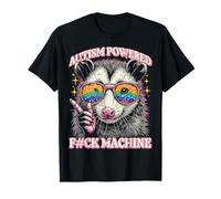 Opossum Autismo Powered Machine Funny Zarigüeya Meme Hombres Mujeres Camiseta