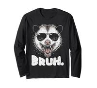 Opossum Face Bruh Funny Zarigüeya Meme Humor Hombres Mujeres Niños Manga Larga