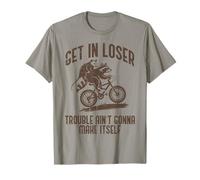 Opossum Get In Loser Trouble Funny Possum Raccoon Hombres Mujeres Camiseta