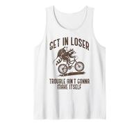 Opossum Get In Loser Trouble Funny Possum Raccoon Hombres Mujeres Camiseta sin Mangas