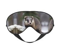 Opossum in Snow Print Block Out Light Eye Sleep Mask - Máscara suave y transpirable, para dormir, viajes, siesta en casa