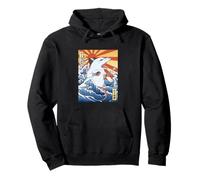 Opossum Kaiju Gran Ola Arte Japonés Vintage Zarigüeya Divertido Sudadera con Capucha