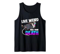 Opossum Lover - Live Weird Fake Your Death - Funny Animal Camiseta sin Mangas