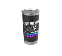 Opossum Lover - Live Weird Fake Your Death - Funny Animal Vaso térmico de acero inoxidable de doble pared