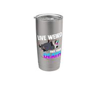 Opossum Lover - Live Weird Fake Your Death - Funny Animal Vaso térmico de acero inoxidable de doble pared
