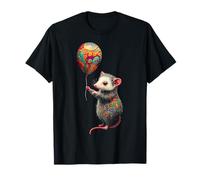 Opossum Mandala Motif Retrato Animal Lover Art Zarigüeya Camiseta