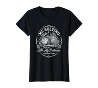 Opossum Me Resolviendo Mis Problemas Dormir Siesta Divertido Camiseta gráfica económica, Mujer, Negro, S