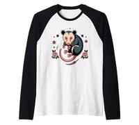 Opossum Tattoo Art Possum Lover Traditional Ink Camiseta Manga Raglan