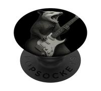 Opossum tocando regalos de rock and roll de guitarra para PopSockets PopGrip Adhesivo
