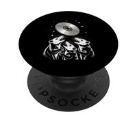 Opossum Worship Retro CD Disc Funny Space Scene PopSockets PopGrip Adhesivo