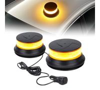 OPP ULITE Ámbar luz estroboscópica en el techo 2 en 1,16 modo intermitente, 45pcs Led, 15W DC 12-24V etiqueta de peligro Flash luces de advertencia de seguridad para vehículos camiones quitanieves c