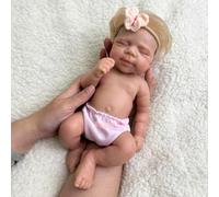 Oppaionaho 30CM Muñecas de bebé renacidas de Silicona de Cuerpo Completo Pascale Girl con Cabello enraizado a Mano, muñecas de bebés recién Nacidos de la Vida Real