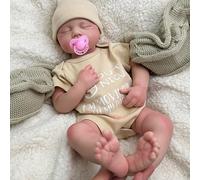 Oppaionaho 50 cm Muñeca bebé de Silicona con Boca Que se Abre, Realista, recién Nacida, Duerme Suave y anatómicamente Correcta (niño)