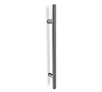 oppali Cepillado Acero inoxidable 304 Puerta Delantera Tiradores | Diámetro Del Mango 25mm | Redondo T-Bar | 60cm Longitud Total