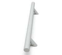 oppali Estera blanca Acero inoxidable 304 Puerta Delantera Tiradores | Inclinado en un ángulo de 45 ° | Redondo T-Bar | 120cm Longitud Total