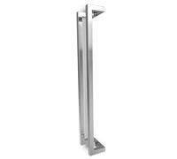oppali Tirador para puerta de entrada en acero inoxidable 304 cepillado Art.526 | Offset Pull Handle | T-Bar cuadrado | 100cm Longitud Total