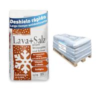 OPPENHÄUSER Mezcla lava + sal 540kg, triturado y cribado: 80% granulado de lava, 20% sal para deshielo (DIN EN 16811-1), acción rápida y duradera, para aceras y calles, premium, 1/2 palé