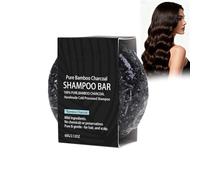 Oppingster Pastilla de champú con carbón de bambú, champú sólido natural para el cuidado del cabello canoso, champú sólido para revitalizar el color en hombres Shampoo