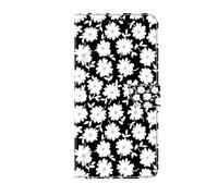 OPPO A16 - Funda protectora magnética a prueba de golpes pintada de piel sintética con tapa para teléfono con tarjetero y función atril para OPPO A16, crisantemo