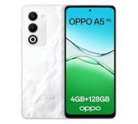 OPPO A5 4G 4GB RAM + 128GB ROM, Smartphone Desbloqueado con IA, Pantalla de 6,67 Pulgadas y 90 Hz, cámara AF de 50 MP, batería de 6000 mAh, IP65, Mist White (Incluye Cargador SUPERVOOC de 45 W)
