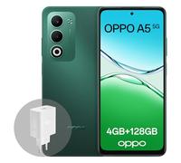 OPPO A5 5G 4GB RAM + 128GB ROM, Smartphone Desbloqueado con IA, Pantalla de 6,67 Pulgadas y 120 Hz, cámara AF de 50 MP, batería de 6000 mAh, IP65, Aurora Green (Incluye Cargador SUPERVOOC de 45 W)